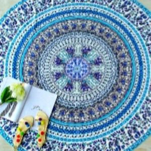 Multi Color Round Boho Beach Blanket Throw